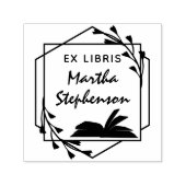 Tampon Auto-encreur Livre amant's Modern Botanical Geometry Ex Libris (Design)
