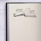 Tampon Auto-encreur Livre de bibliothèque personnalisée Décontracté si