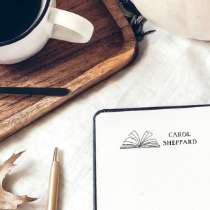 Tampon Auto-encreur Livre de noms personnalisé moderne et simple