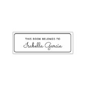 Tampon Auto-encreur Livre Personnalisé Appartient Au Script Moderne (Design)