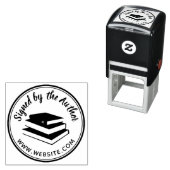 Tampon Auto-encreur Livres ronds Personnalisés Signé par les auteurs é (En situation)