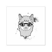 Tampon Auto-encreur Llama Cute Avec Verres Dessin (Design)