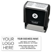 Tampon Auto-encreur Logo Adresse de retour d'affaires (En situation)