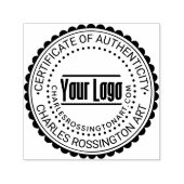Tampon Auto-encreur Logo "Certificat d'authenticité" #7B Nom URL (Design)