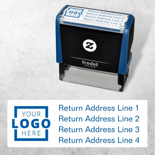 Tampon Auto-encreur Logo Customisé de l'adresse de retour de l'entrepr