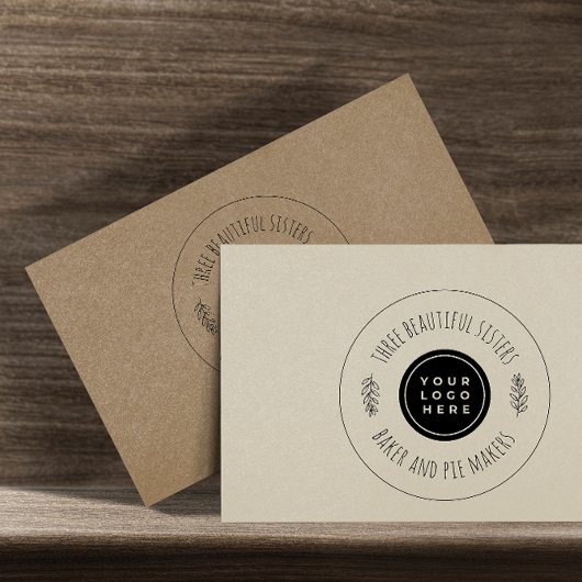 Tampon Auto-encreur Logo d'affaires personnalisé élégant et Slogan d'e