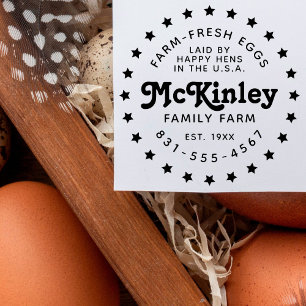 Tampon Auto-encreur Logo de batterie de famille personnalisée   Oeuf d