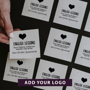 Tampon Auto-encreur Logo de l'enseignant privé Cute Contact