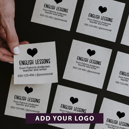 Tampon Auto-encreur Logo de l'enseignant privé Cute Contact