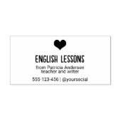 Tampon Auto-encreur Logo de l'enseignant privé Cute Contact (Design)