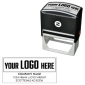 Tampon Auto-encreur Logo de l'entreprise Customisé Adresse de retour d (En situation)