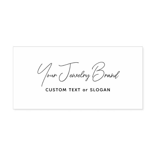 Tampon Auto-encreur Logo de l'entreprise de bijoux à script simple per (Design)