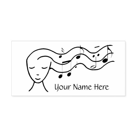 Tampon Auto-encreur logo de musique personnalisée (Design)