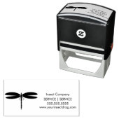 Tampon Auto-encreur Logo d'entreprise de la libellule d'insectes (En situation)