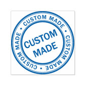 Tampon Auto-encreur Logo d'entreprise personnalisé bleu (Design)