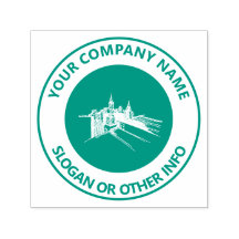 Logo d'entreprise personnalisé vert ville