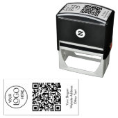 Tampon Auto-encreur Logo d'entreprise QR Code promu moderne (En situation)
