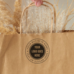 Tampon Auto-encreur Logo D'Entreprise Rond Personnalisé Avec Slogan