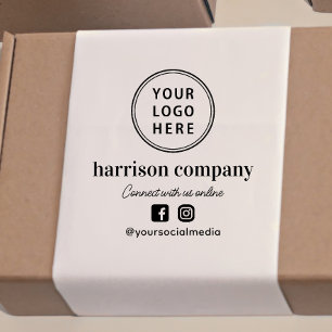 Tampon Auto-encreur Logo d'entreprise sur les médias sociaux