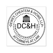 Tampon Auto-encreur Logo du cabinet juridique Seal Courthouse Nom Init (Design)