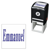 Tampon Auto-encreur Logo Emmanuel Name, (En situation)