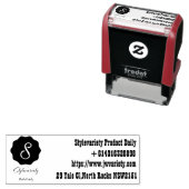 Tampon Auto-encreur Logo et détails de l'entreprise Timbre auto-encast (En situation)