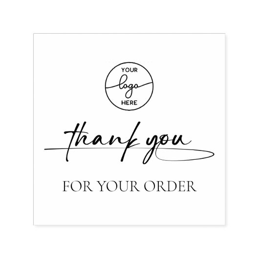 Tampon Auto-encreur Logo manuscrit du Merci client moderne (Design)