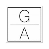 Tampon Auto-encreur Logo Mariage moderne Double Monogramme (Design)