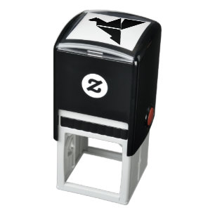 Tampon Auto-encreur logo-origami-oiseau-volant-bleu