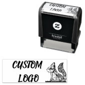 Tampon Auto-encreur Logo personnalisé de Squirrel Nature (En situation)