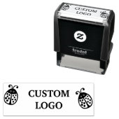 Tampon Auto-encreur Logo personnalisé Ladybug (En situation)