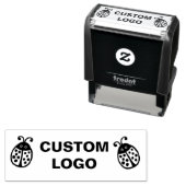 Tampon Auto-encreur Logo personnalisé Ladybug (En situation)