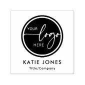 Tampon Auto-encreur Logo personnalisé noir et blanc (Design)