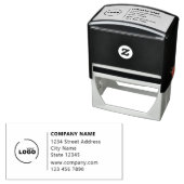 Tampon Auto-encreur Logo professionnel | Adresse de retour | (En situation)