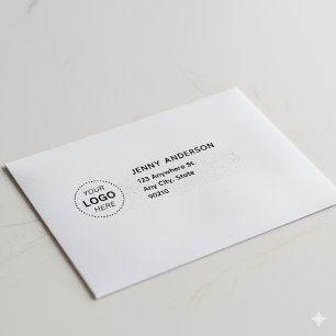 Tampon Auto-encreur Logo Professionnel Adresse de Retour d'Entreprise