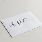 Tampon Auto-encreur Logo Professionnel Adresse de Retour Entreprise Mo