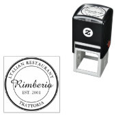 Tampon Auto-encreur Logo professionnel Cercle noir et blanc (En situation)