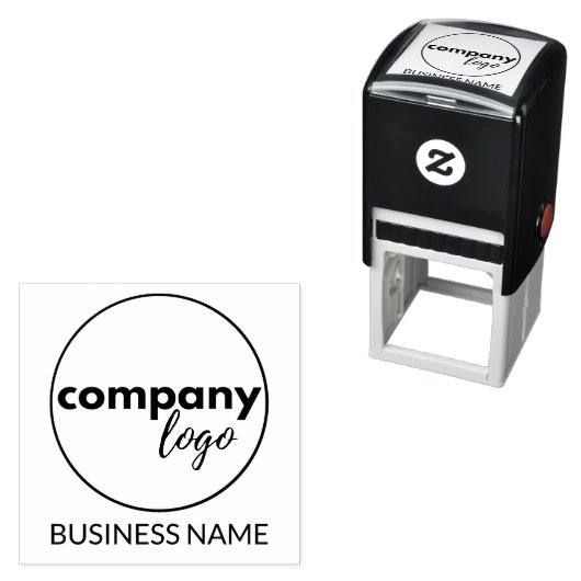 TAMPON AUTO-ENCREUR LOGO PROFESSIONNEL D'AFFAIRES NOM MARQUE PROMOTION (En situation)