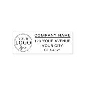 Tampon Auto-encreur Logo professionnel moderne Adresse de retour (Design)