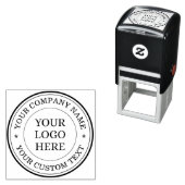 Tampon Auto-encreur Logo professionnel Nom de l'entreprise (En situation)