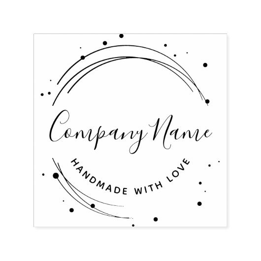 Tampon Auto-encreur Logo professionnel personnalisé circulaire élégant (Design)