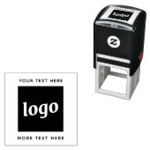 Tampon Auto-encreur Logo Simple Avec Entreprise Texte (En situation)