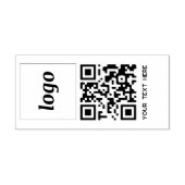 Tampon Auto-encreur Logo simple Code QR Texte commercial promotionnel (Design)
