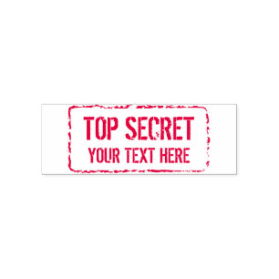 Tampon Auto-encreur Logo TOP SECRET confidentiel à l'encre rouge perso