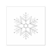 Tampon Auto-encreur Look 3-D 2-Silver et Gold Snowflake (Design)
