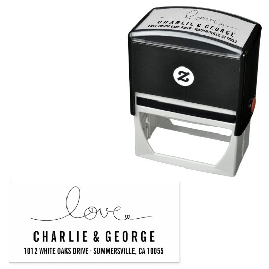 Tampon Auto-encreur Loopy Loopy Loopy String Mariage moderne (En situation)