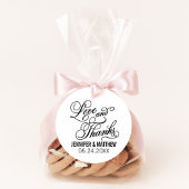 Tampon Auto-encreur Love and Thanks Calligraphy Script Mariage