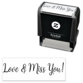 Tampon Auto-encreur Love & Miss You Self Inking Rubber Stamp (En situation)