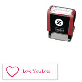 Tampon Auto-encreur Love You Love with Heart (En situation)