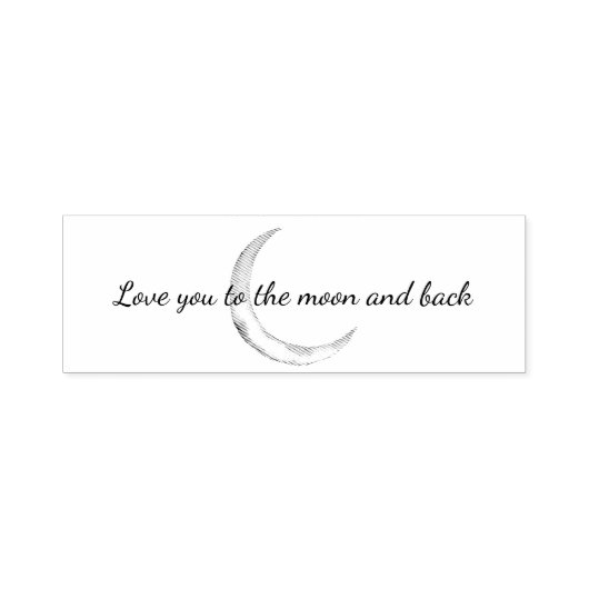 Tampon Auto-encreur Love You Moon Script (Design)